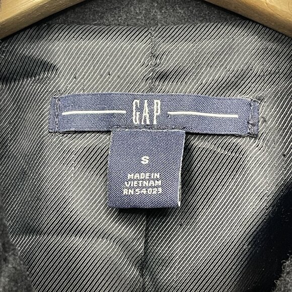Gap Womens Black Wool Blend Peacoat Jacket Size S - Picture 2 of 7
